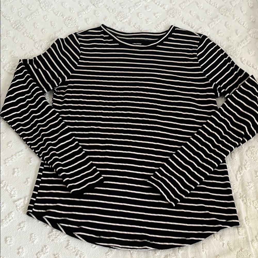 Black and White Long Sleeve T-Shirt